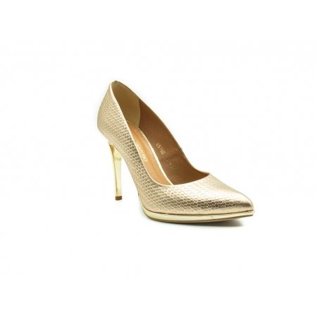 Czółenka Giulio Santoro by Presto P-9103-P złote lustro lico