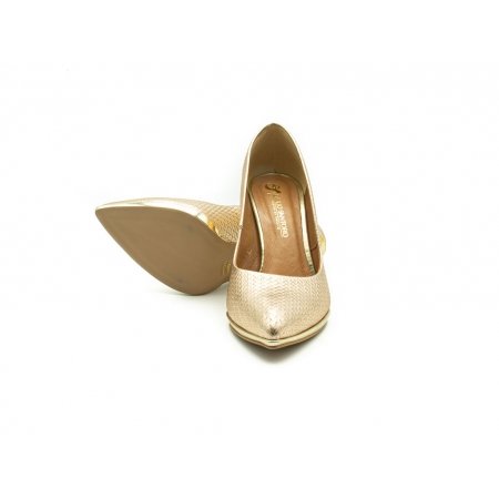 Czółenka Giulio Santoro by Presto P-9103-P złote lustro lico