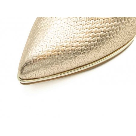 Czółenka Giulio Santoro by Presto P-9103-P złote lustro lico