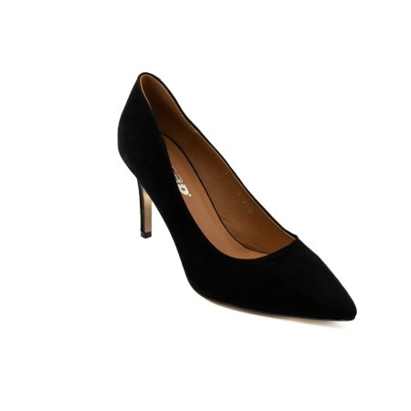 Czółenka Acord 6156-012 czarny zamsz