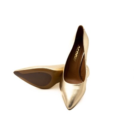 Czółenka Acord 6156-602 złote lico