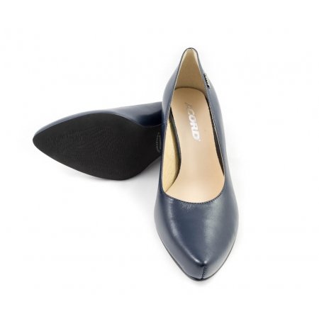 Czółenka Acord 5388-735 granatowe lico