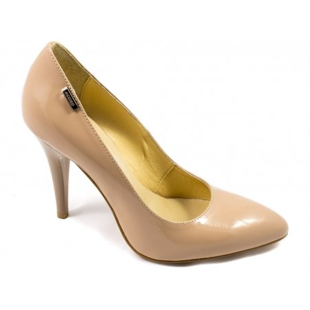 Czółenka Acord 5628-425 nude - beżowy lakier