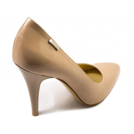 Czółenka Acord 5628-425 nude - beżowy lakier