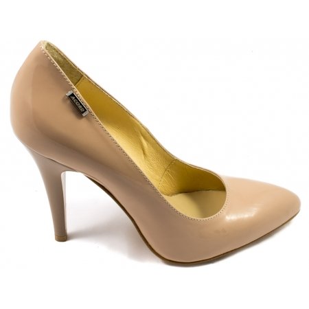 Czółenka Acord 5628-425 nude - beżowy lakier