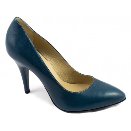 Czółenka Acord 5628-739 niebieskie lico