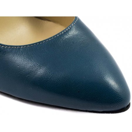 Czółenka Acord 5628-739 niebieskie lico