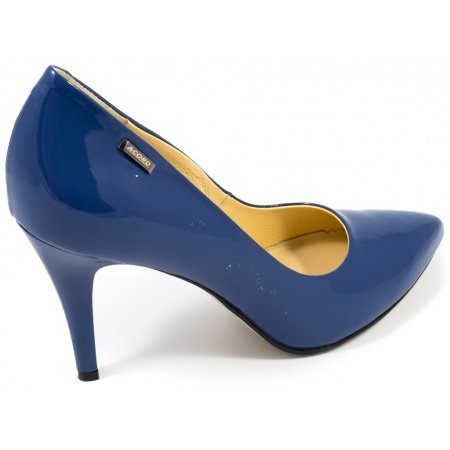 Czółenka Acord 5660-745 niebieski lakier