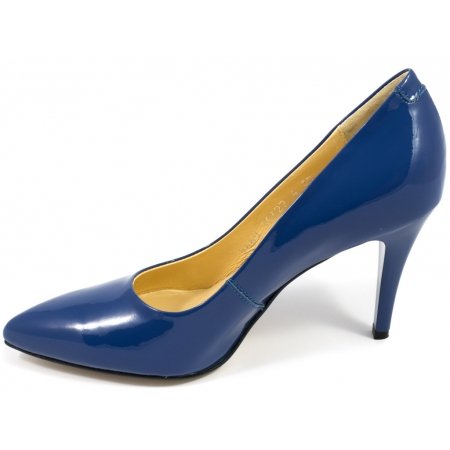 Czółenka Acord 5660-745 niebieski lakier