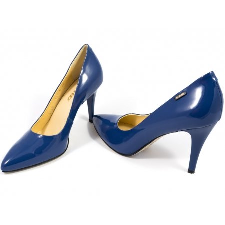 Czółenka Acord 5660-745 niebieski lakier