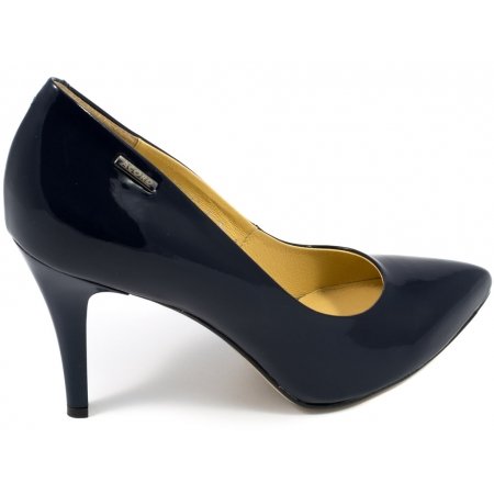 Czółenka Acord 5660-751 granatowy lakier