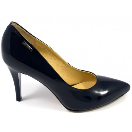 Czółenka Acord 5660-751 granatowy lakier