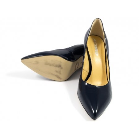 Czółenka Acord 5660-751 granatowy lakier