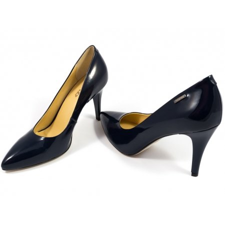 Czółenka Acord 5660-751 granatowy lakier