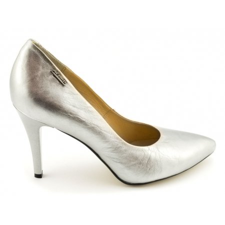 Czółenka Acord 5660-799 srebrne lico