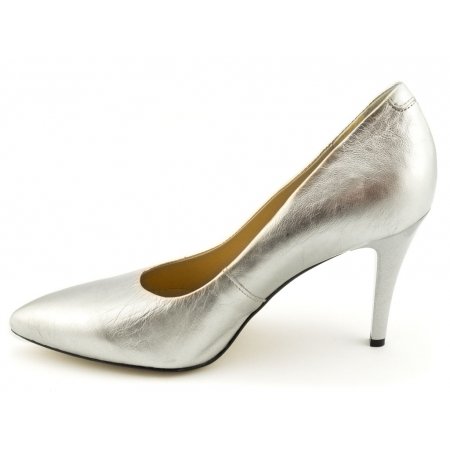 Czółenka Acord 5660-799 srebrne lico