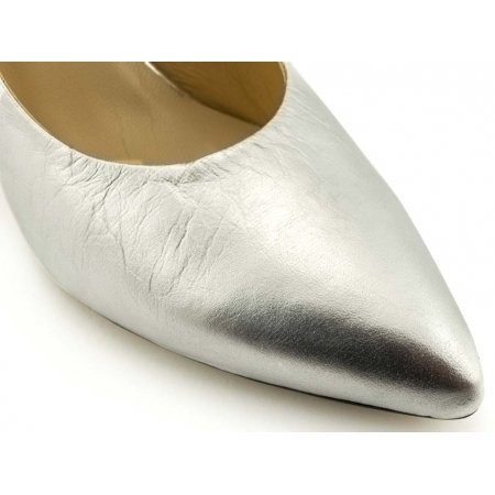 Czółenka Acord 5660-799 srebrne lico