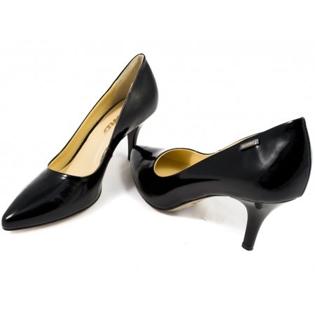 Czółenka Acord 5675-042 czarny lakier