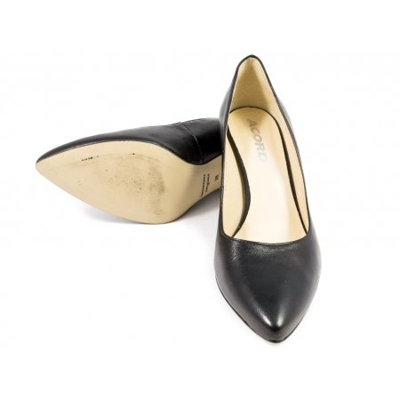 Czółenka Acord 5675-101 czarne lico