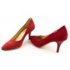 Czółenka Acord 5675-243 czerwony welur