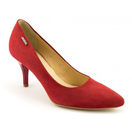 Czółenka Acord 5675-243 czerwony welur