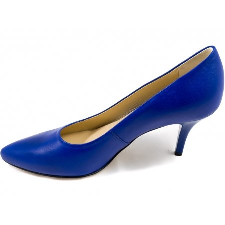 Czółenka Acord 5675-355 chabrowy - niebieskie lico