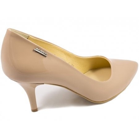Czółenka Acord 5675-425 nude - beżowy lakier