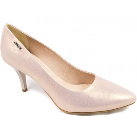 Czółenka Acord 5675-667 różowo złote lico przecierane