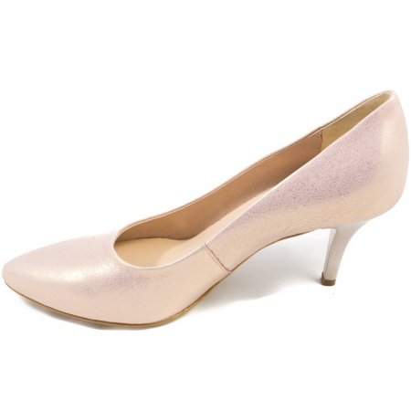 Czółenka Acord 5675-667 różowo złote lico przecierane