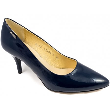 Czółenka Acord 5675-751 granatowy lakier