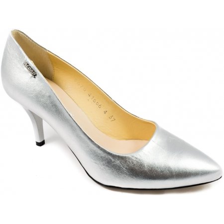 Czółenka Acord 5675-799 srebrne lico