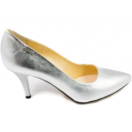 Czółenka Acord 5675-799 srebrne lico