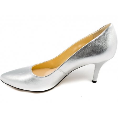 Czółenka Acord 5675-799 srebrne lico