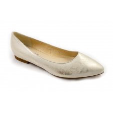 Baleriny Acord 5713-815 złote lico przecierane