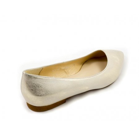 Baleriny Acord 5713-815 złote lico przecierane