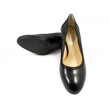 Czółenka Acord 5771-101/760 czarne lico