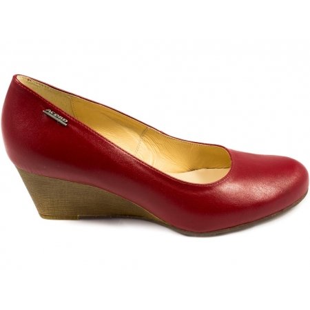 Czółenka Acord 5801-107 czerwone lico