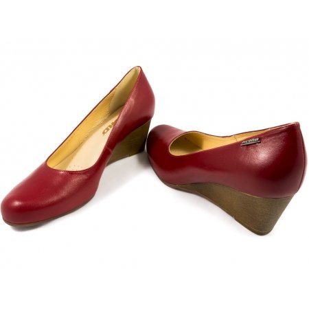 Czółenka Acord 5801-107 czerwone lico