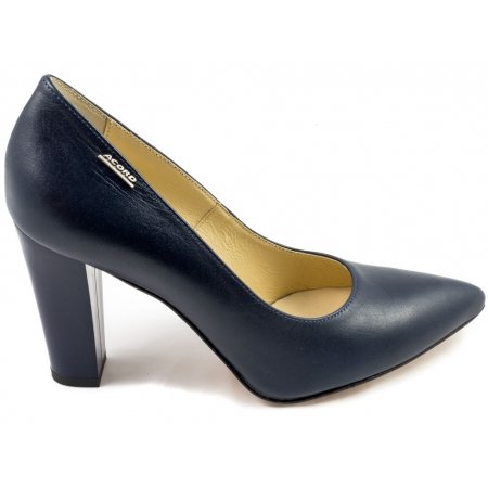 Czółenka Acord 5814-735 granatowe lico