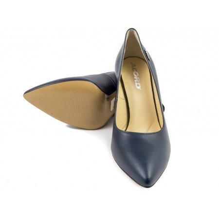 Czółenka Acord 5814-735 granatowe lico