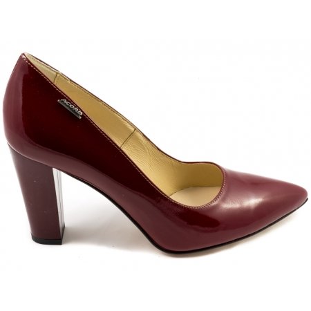 Czółenka Acord 5814-925 bordowy lakier