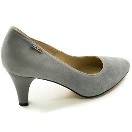 Czółenka Acord 5827-298 szary zamsz