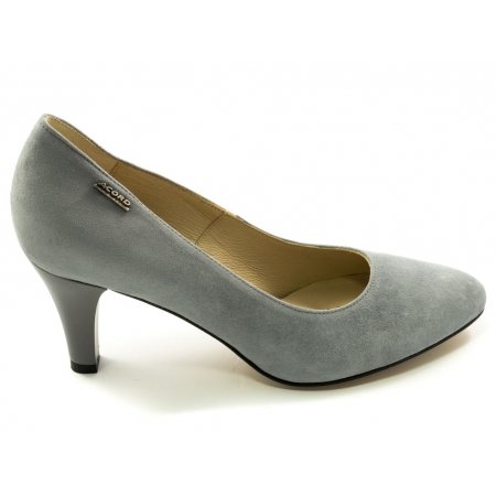 Czółenka Acord 5827-298 szary zamsz