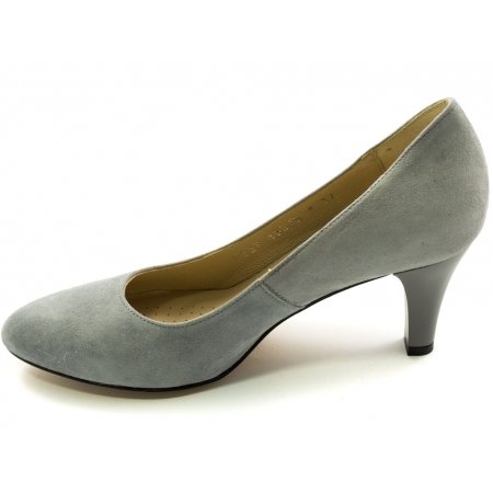 Czółenka Acord 5827-298 szary zamsz