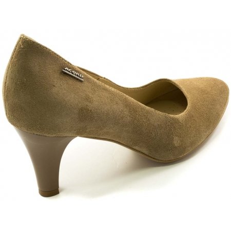 Czółenka Acord 5827-301 beżowy zamsz