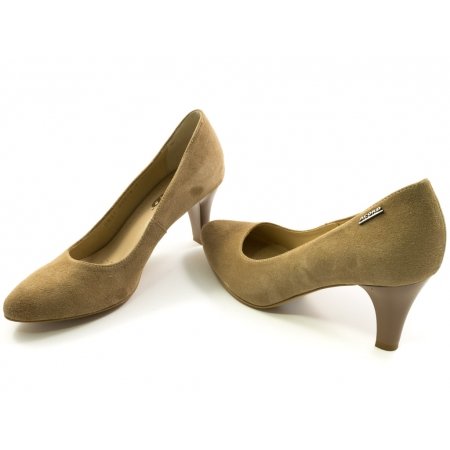 Czółenka Acord 5827-301 beżowy zamsz