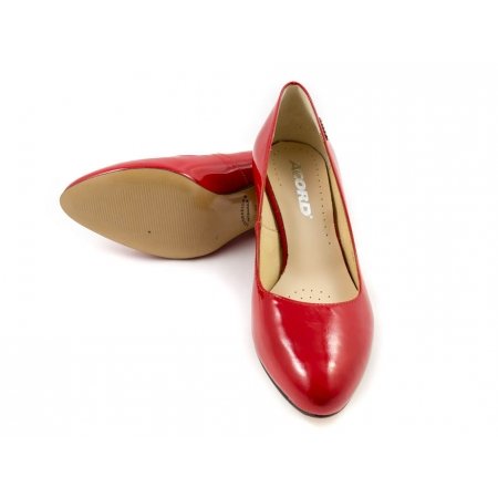 Czółenka Acord 5827-750 czerwony lakier