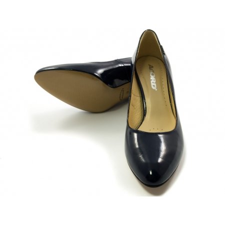 Czółenka Acord 5827-751 granatowy lakier