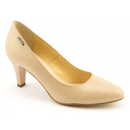 Czółenka Acord 5827-813 nude - beżowe lico