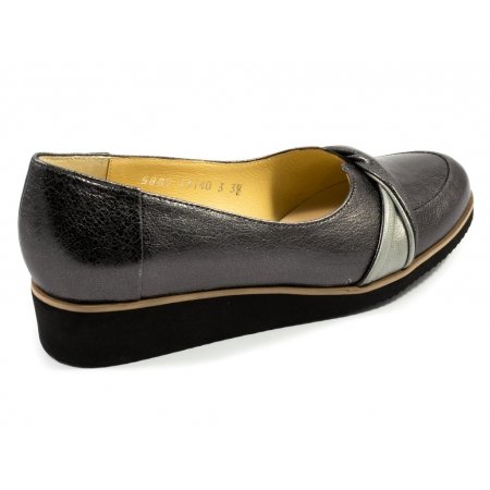 Czółenka Acord 5880-249/122 grafitowe / szare lico